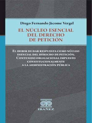 cover image of El núcleo esencial del derecho de petición